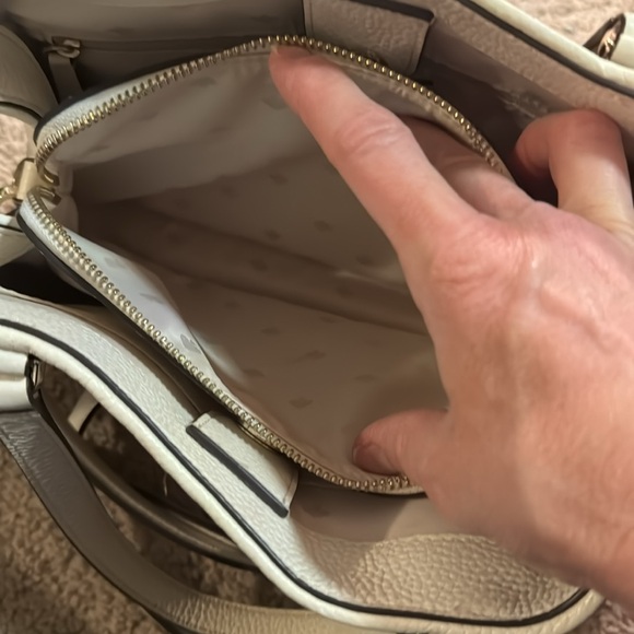 Kate Spade Bag cream and brown. Cross body, pebbled leather - Picture 7 of 9
